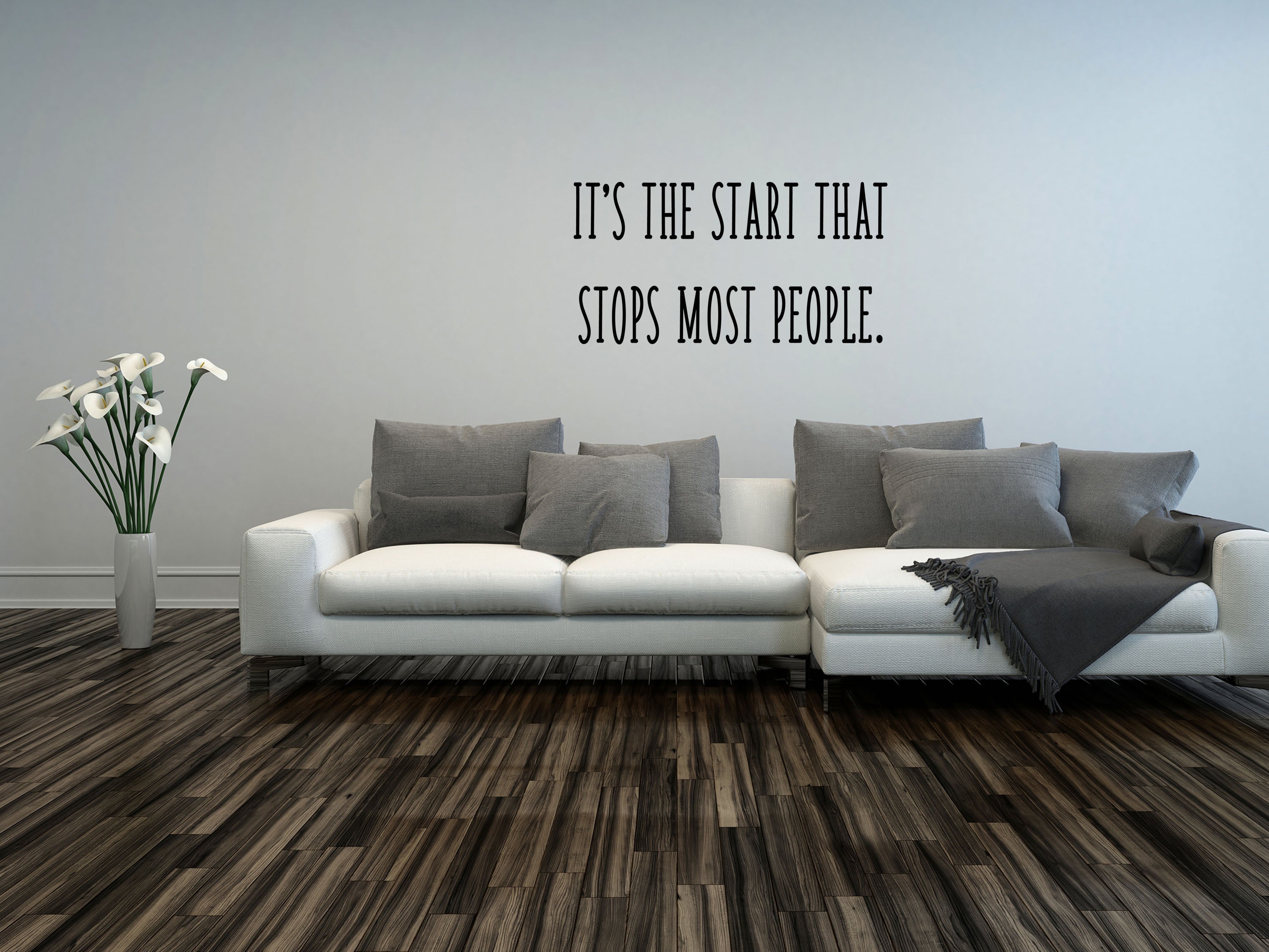 It's The Start That Stops Most People Encouraging Wall Sticker Vinyl Wall Decal Inspirational Wall Signs 