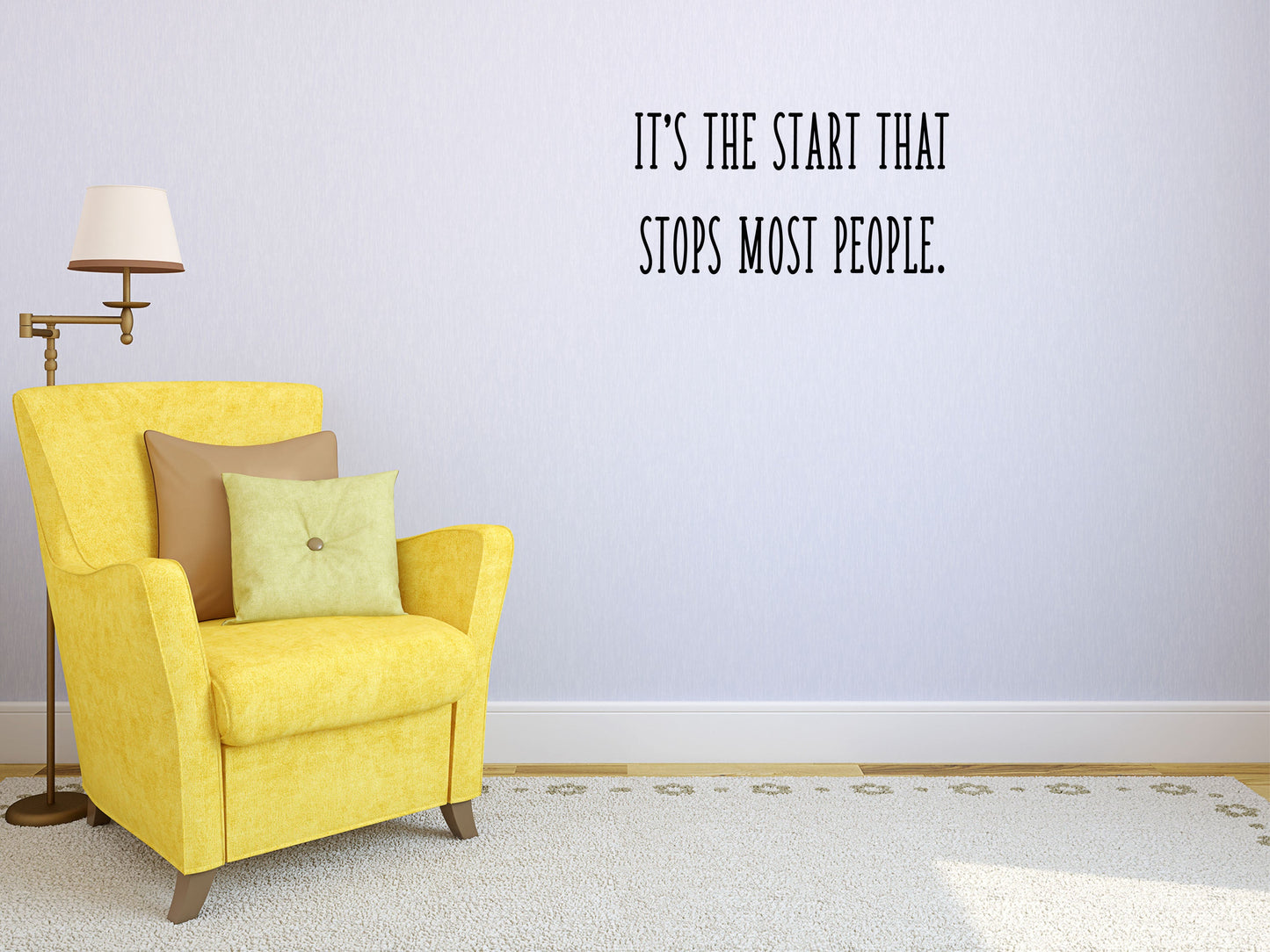 It's The Start That Stops Most People Encouraging Wall Sticker Vinyl Wall Decal Inspirational Wall Signs 