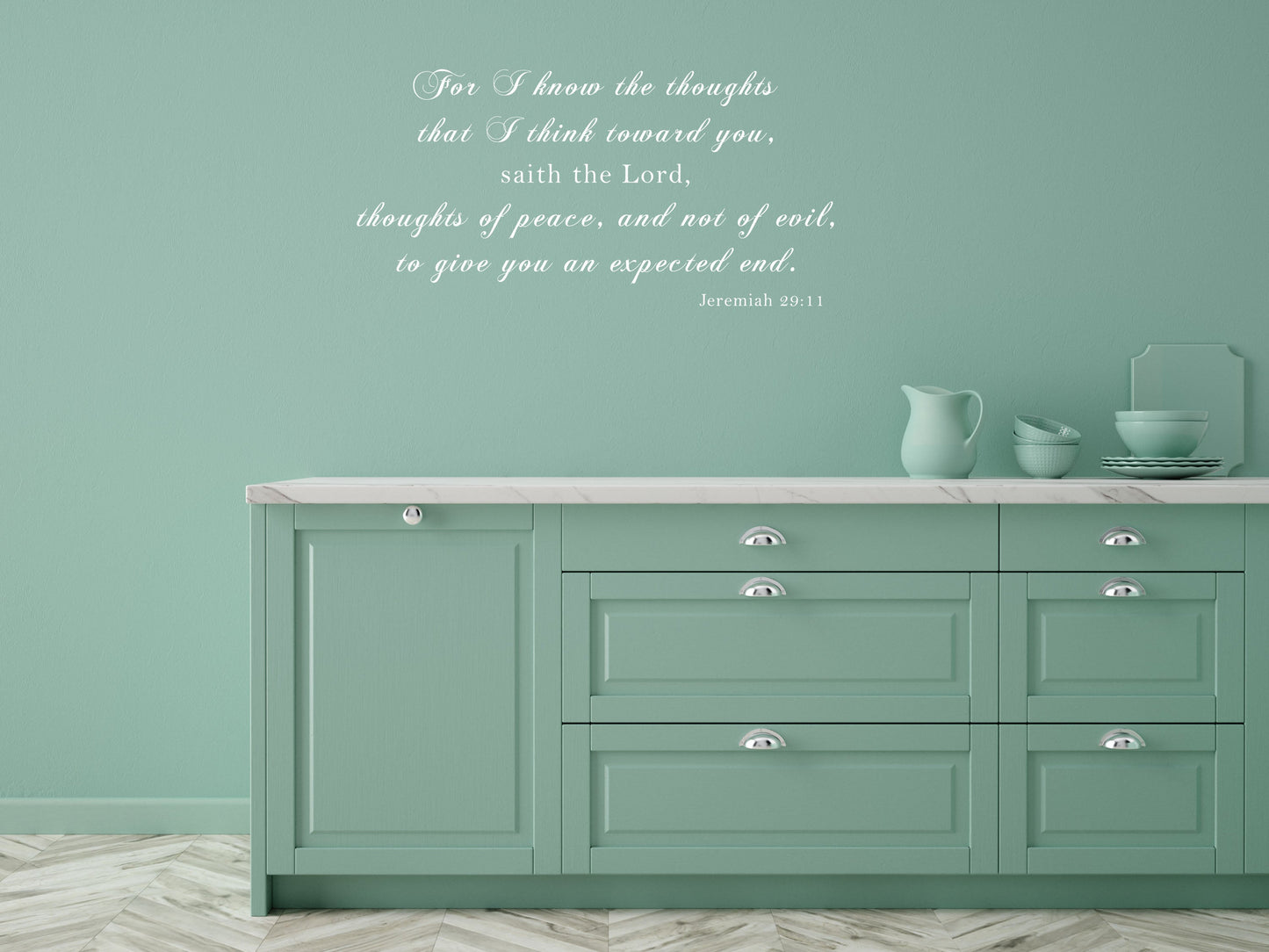 Jeremiah 29:11 - Scripture Vinyl Wall Quote Vinyl Wall Decal Inspirational Wall Signs 