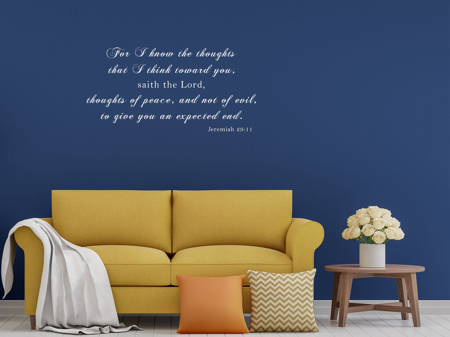 Jeremiah 29:11 - Scripture Vinyl Wall Quote Vinyl Wall Decal Inspirational Wall Signs 