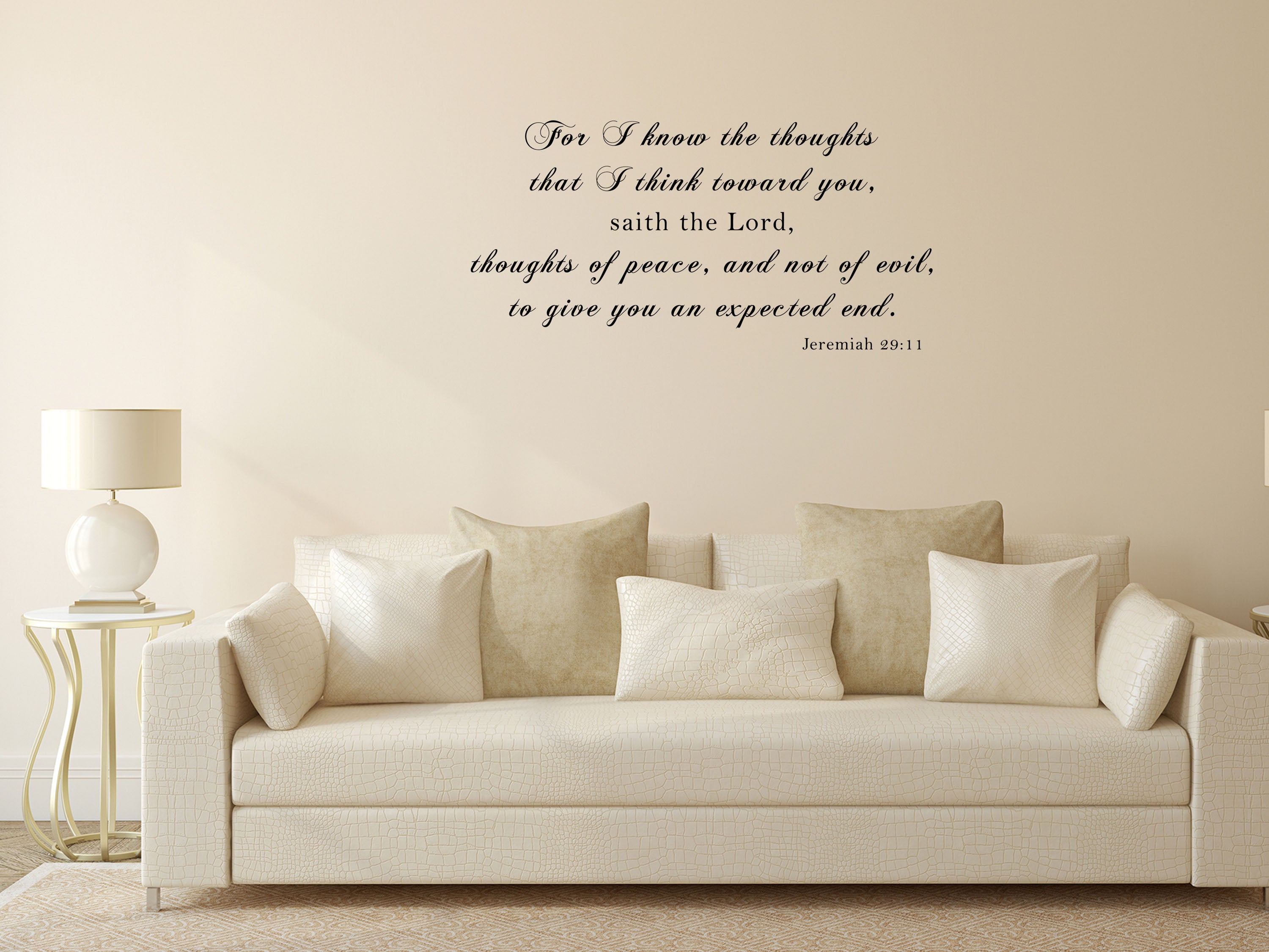 Jeremiah 29:11 - Scripture Vinyl Wall Quote Vinyl Wall Decal Inspirational Wall Signs 
