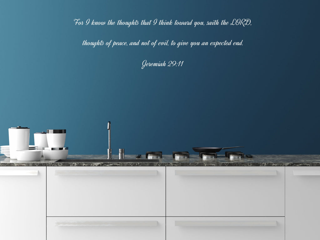 Jeremiah 29:11 Wall Inspirational Decal Quote Vinyl Wall Decal Inspirational Wall Signs 