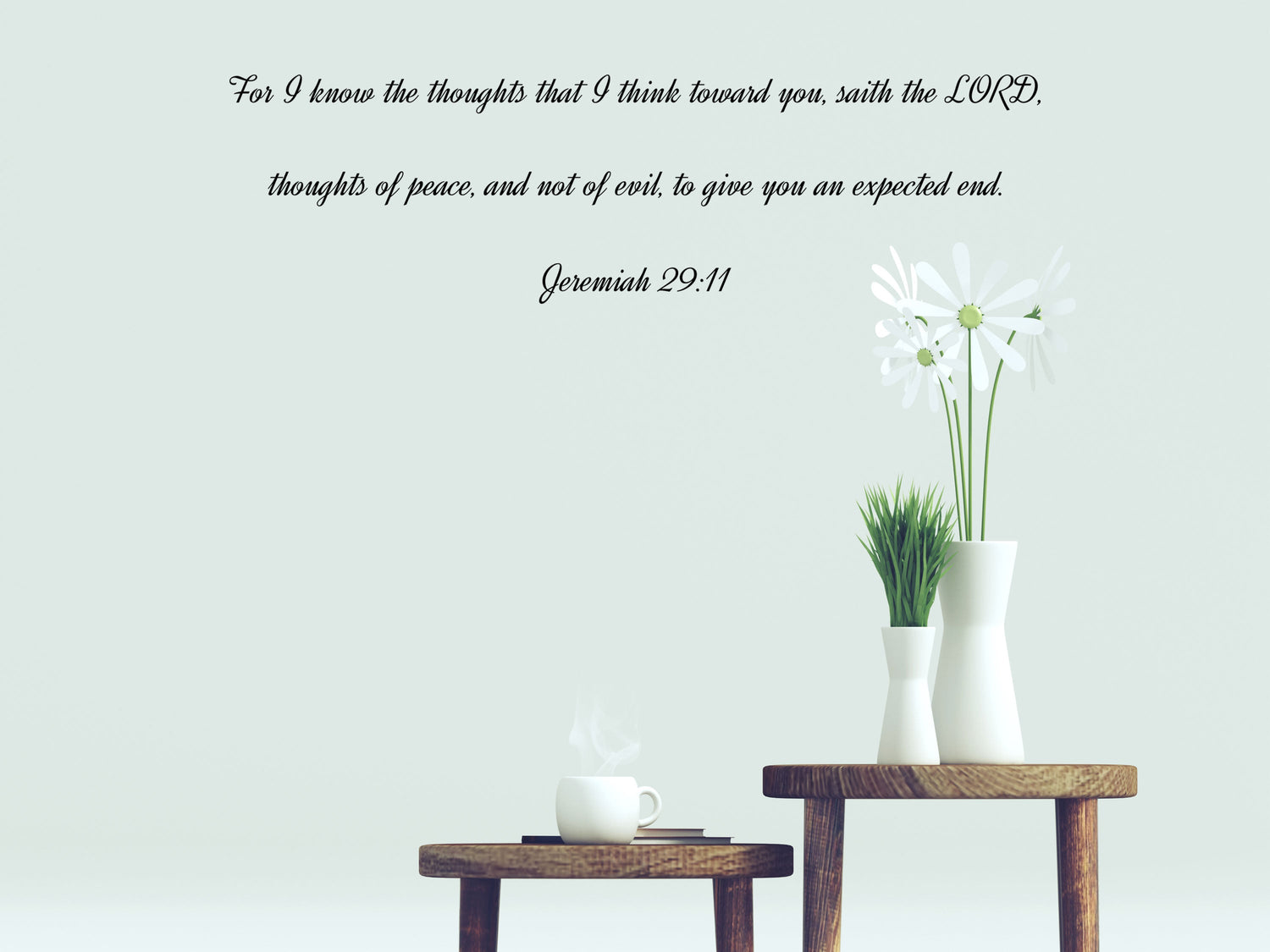 Jeremiah 29:11 Wall Inspirational Decal Quote Vinyl Wall Decal Inspirational Wall Signs 