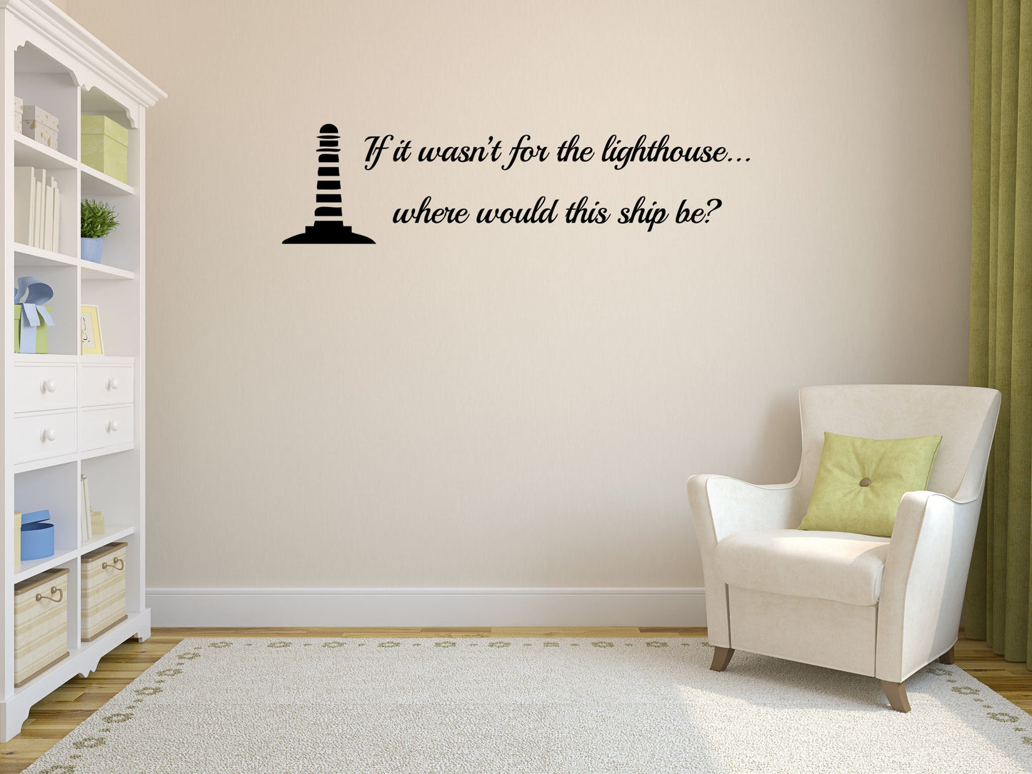 Jesus Is The Lighthouse Christian Bible Wall Decal Words Vinyl Wall Decal Inspirational Wall Signs 