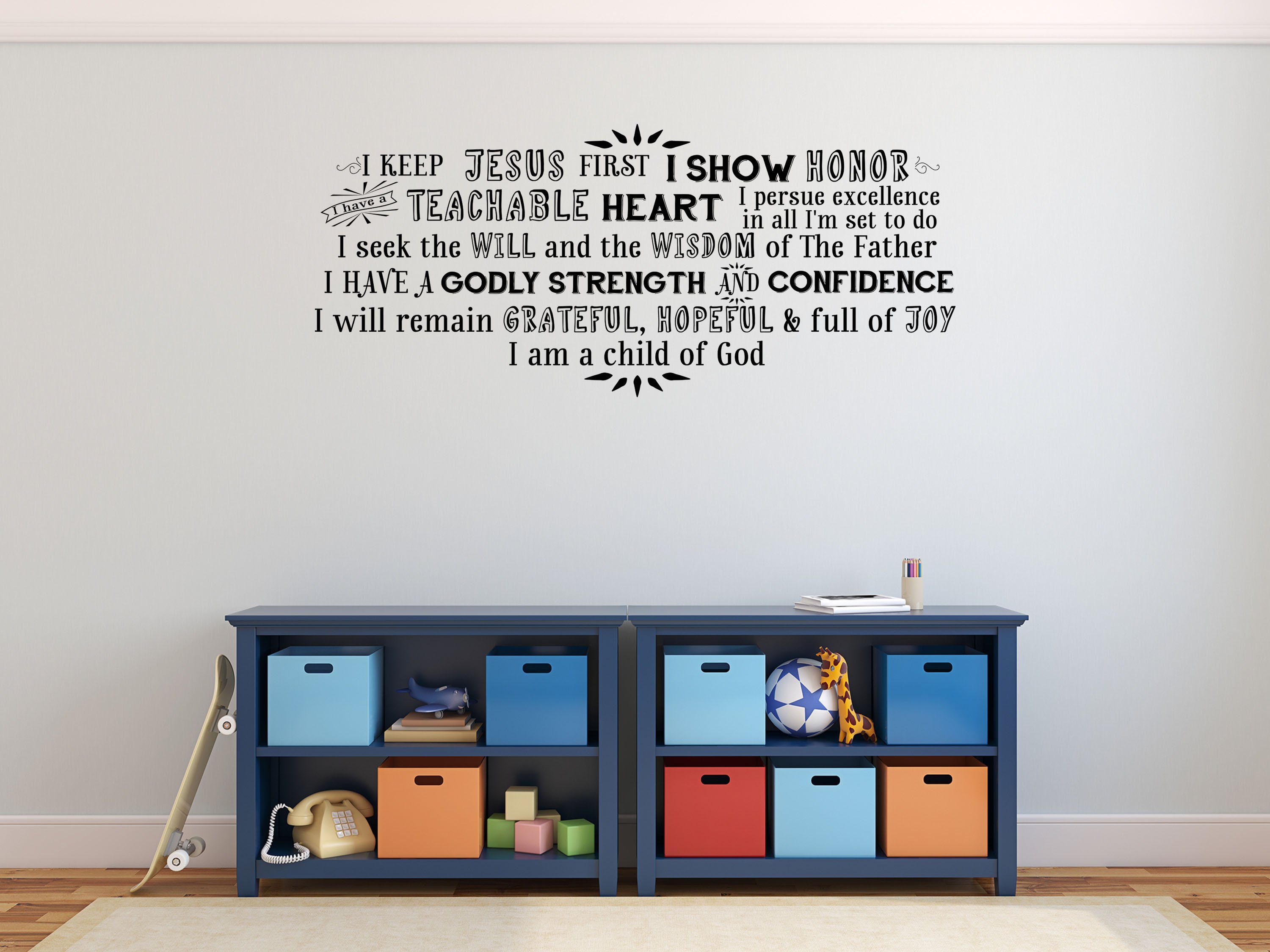 Jesus Vinyl Wall Decal Word Cloud - Godly Inspirational Wisdom Confidence Decal Vinyl Wall Decal Done 