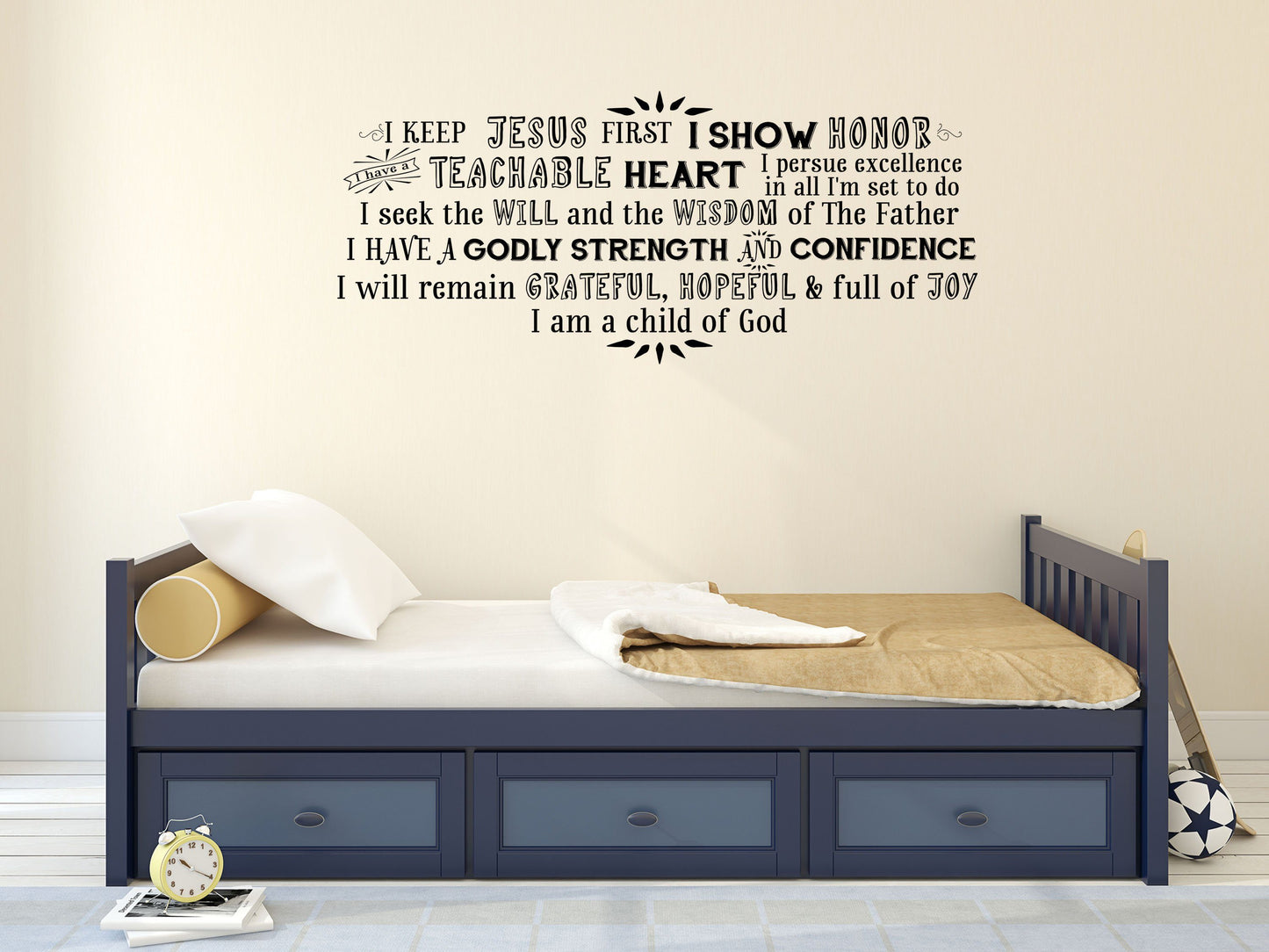 Jesus Vinyl Wall Decal Word Cloud - Godly Inspirational Wisdom Confidence Decal Vinyl Wall Decal Done 