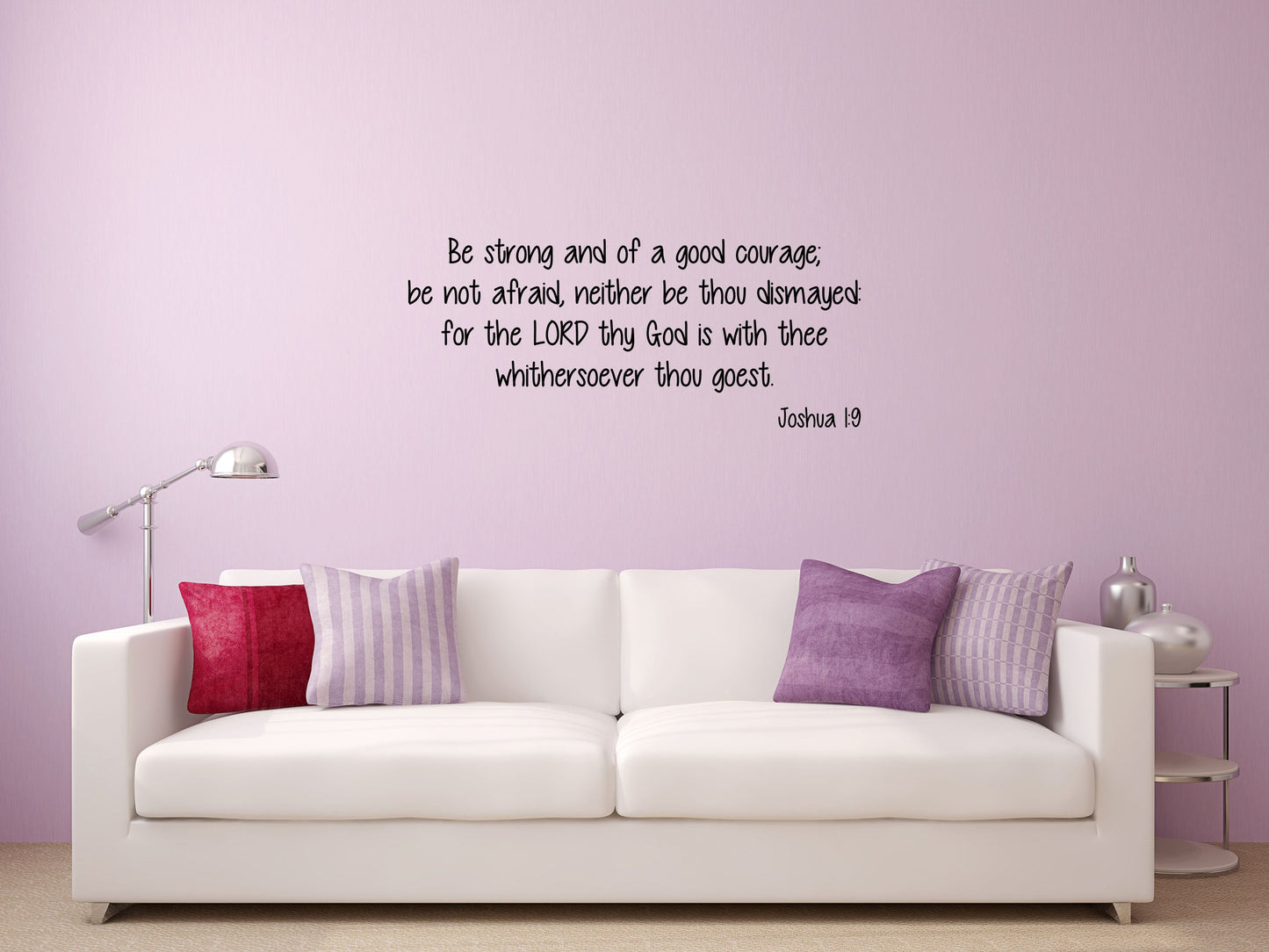 Joshua 1:9 - Bible Wall Quote Sticker Vinyl Wall Decal Inspirational Wall Signs 