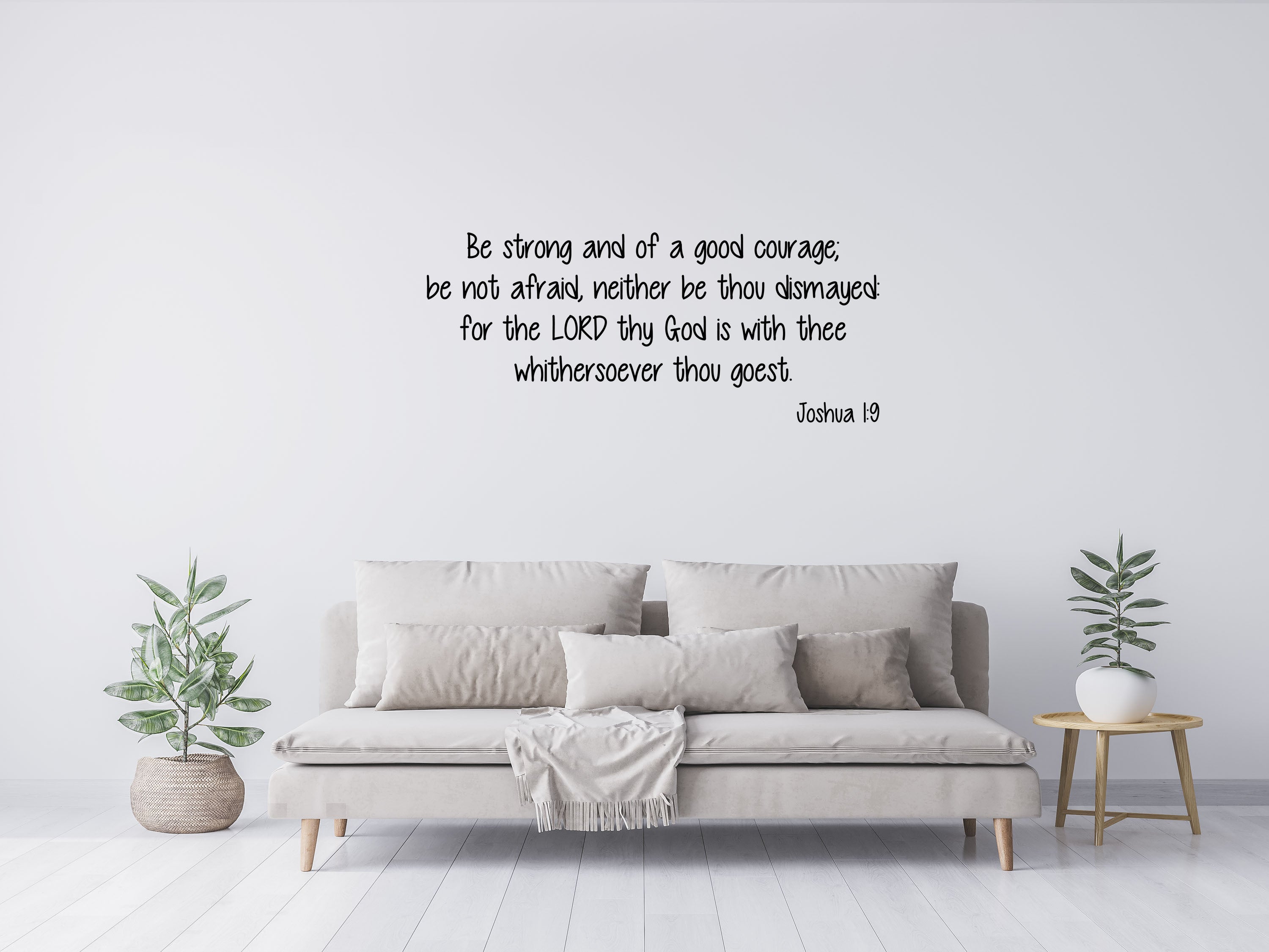 Joshua 1:9 - Bible Wall Quote Sticker Vinyl Wall Decal Inspirational Wall Signs 