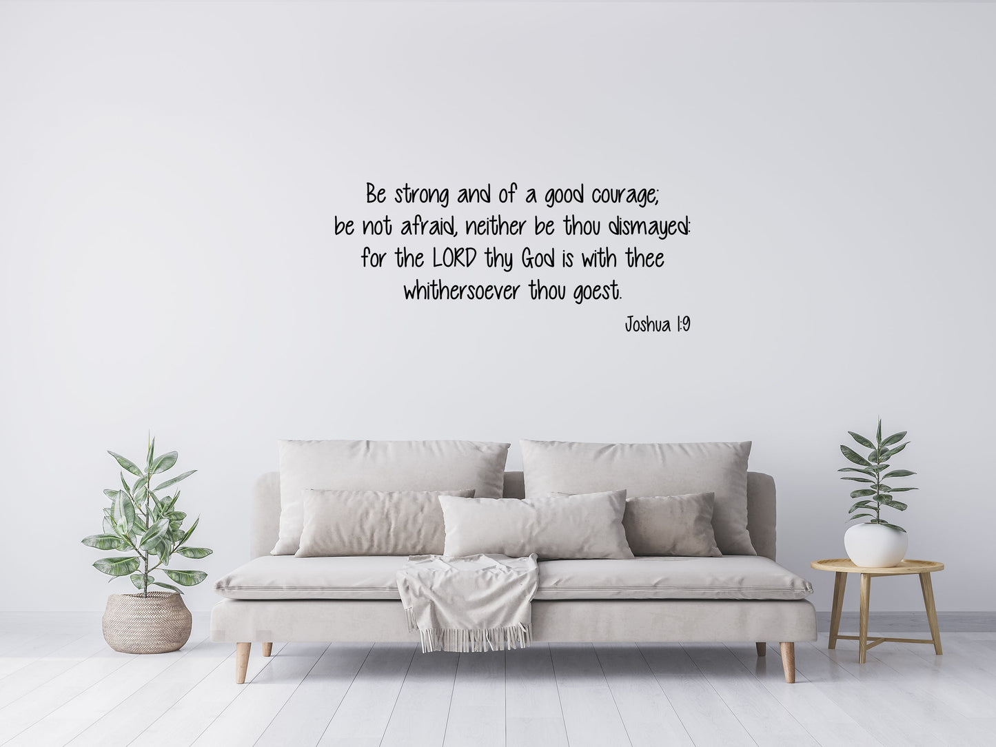 Joshua 1:9 - Bible Wall Quote Sticker Vinyl Wall Decal Inspirational Wall Signs 