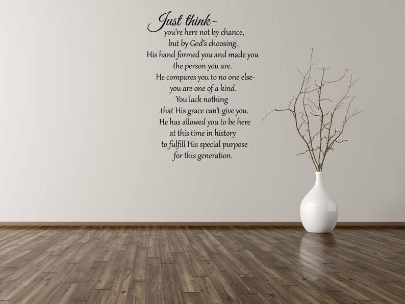 Just Think Vinyl Wall Decal Done 
