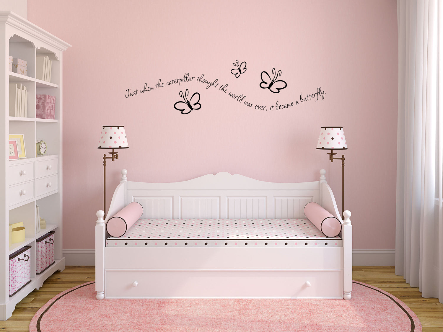 Just When The Caterpillar - Inspirational Wall Decals Vinyl Wall Decal Inspirational Wall Signs 