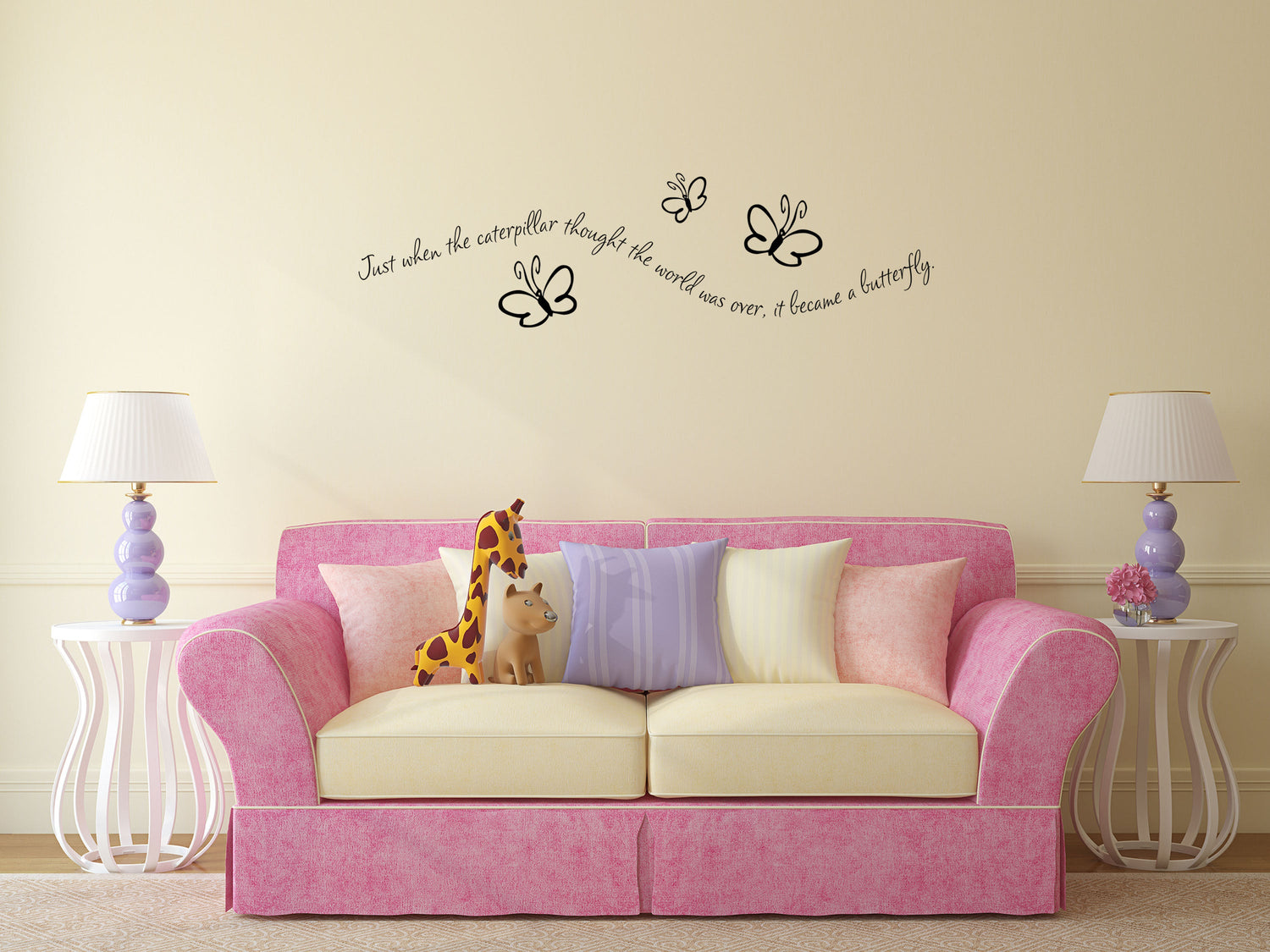 Just When The Caterpillar - Inspirational Wall Decals Vinyl Wall Decal Inspirational Wall Signs 