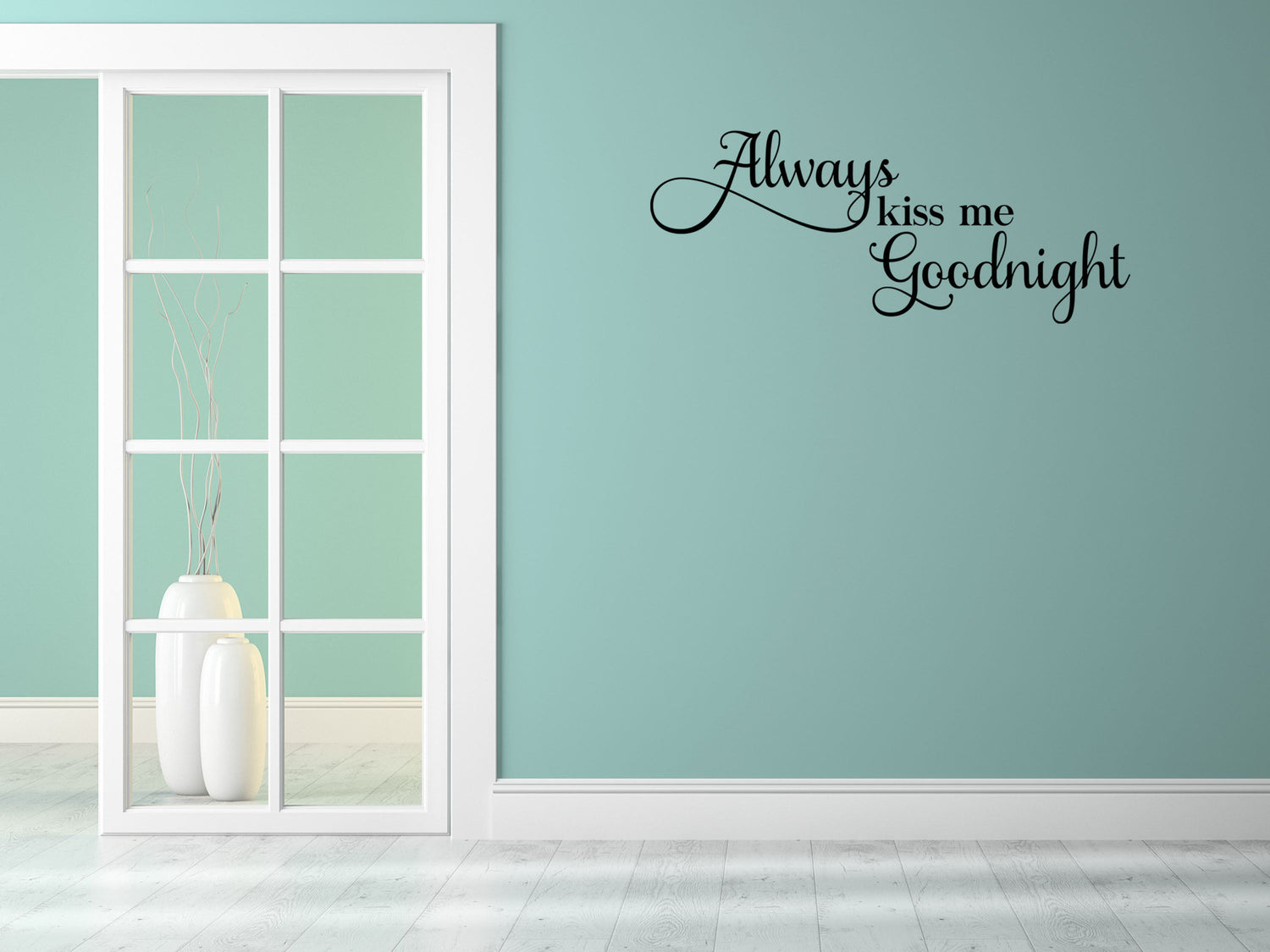Kiss Me Goodnight - Inspirational Wall Decals Vinyl Wall Decal Done 
