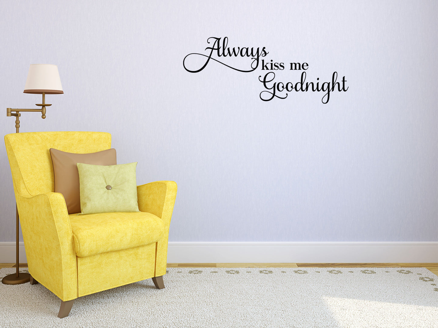 Kiss Me Goodnight - Inspirational Wall Decals Vinyl Wall Decal Done 