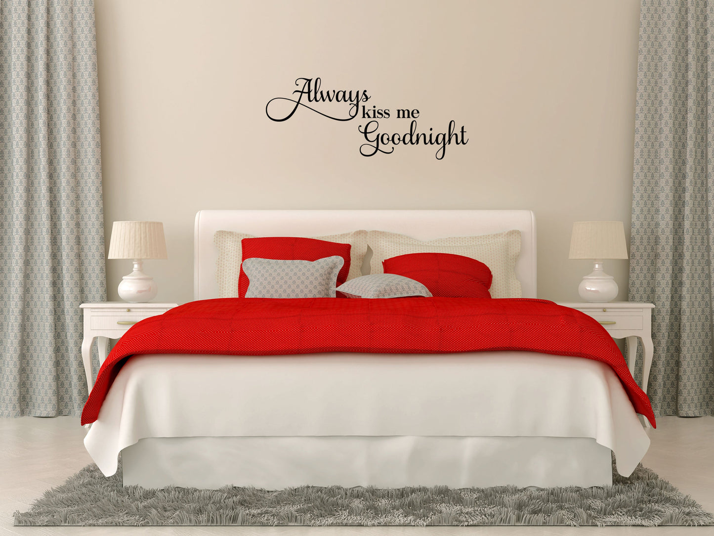 Kiss Me Goodnight - Inspirational Wall Decals Vinyl Wall Decal Done 