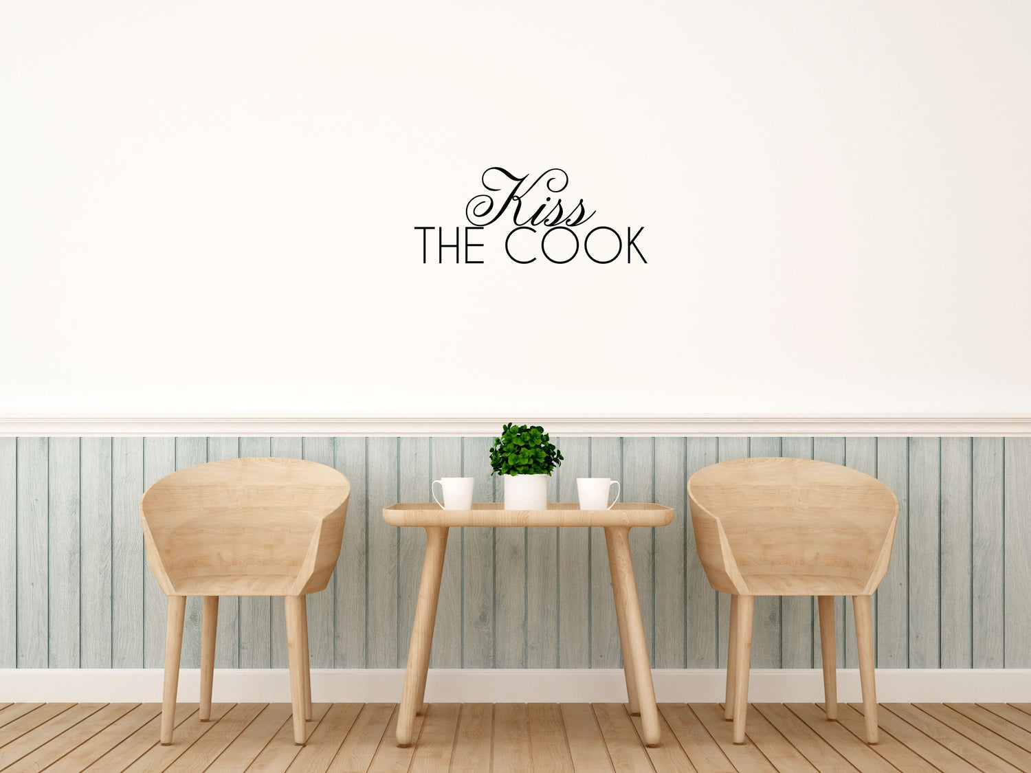 Kiss The Cook Wall Decal - Kiss The Cook Decal - Kitchen Wall Art - Kitchen Wall Decal - Kiss The Cook Wall Decor Vinyl Wall Decal Done 