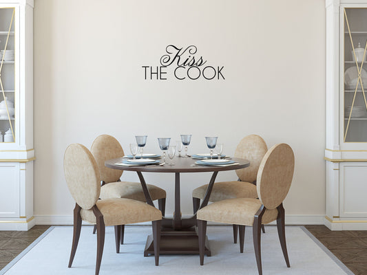 Kiss The Cook Wall Decal - Kiss The Cook Decal - Kitchen Wall Art - Kitchen Wall Decal - Kiss The Cook Wall Decor Vinyl Wall Decal Done 