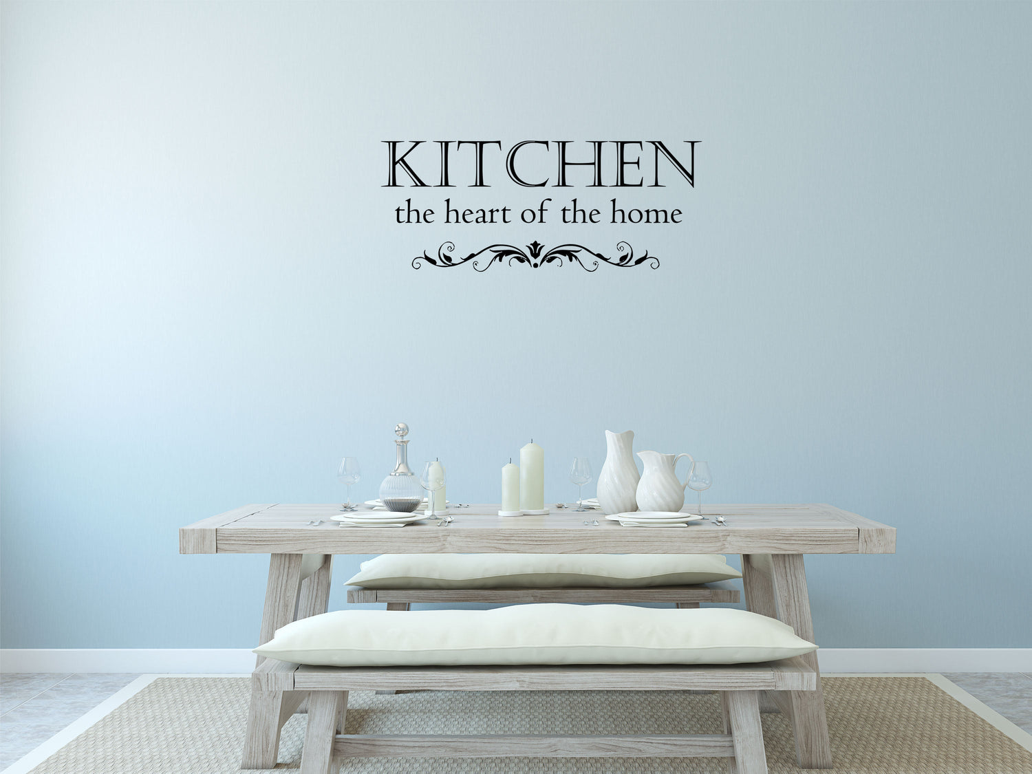 Kitchen The Heart Of The Home Vinyl Wall Decal Inspirational Wall Signs 