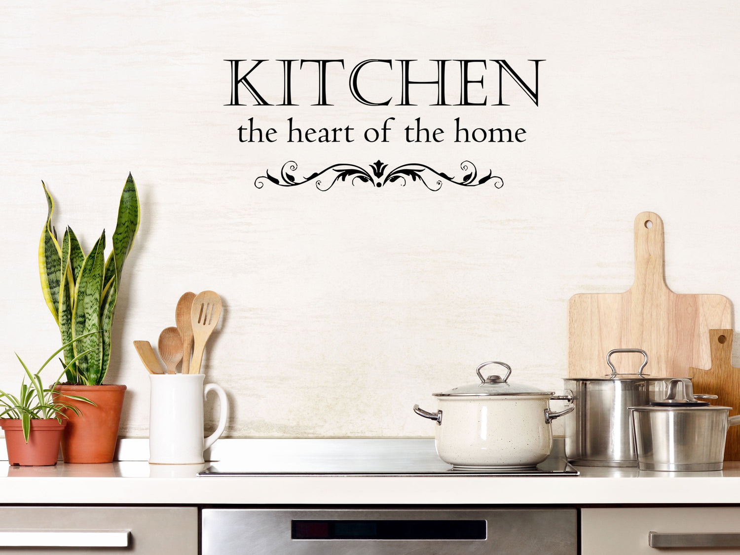 Kitchen The Heart Of The Home Vinyl Wall Decal Inspirational Wall Signs 