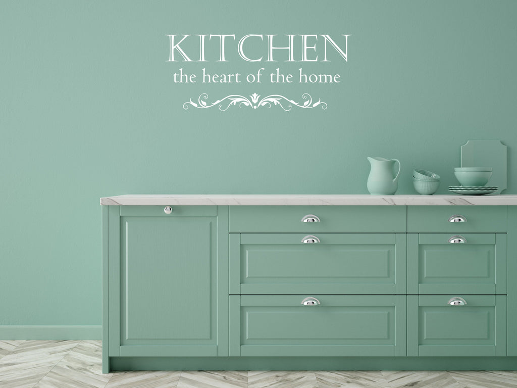 Kitchen The Heart Of The Home Vinyl Wall Decal Inspirational Wall Signs 
