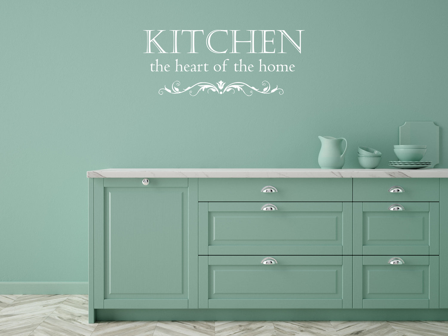 Kitchen The Heart Of The Home Vinyl Wall Decal Inspirational Wall Signs 