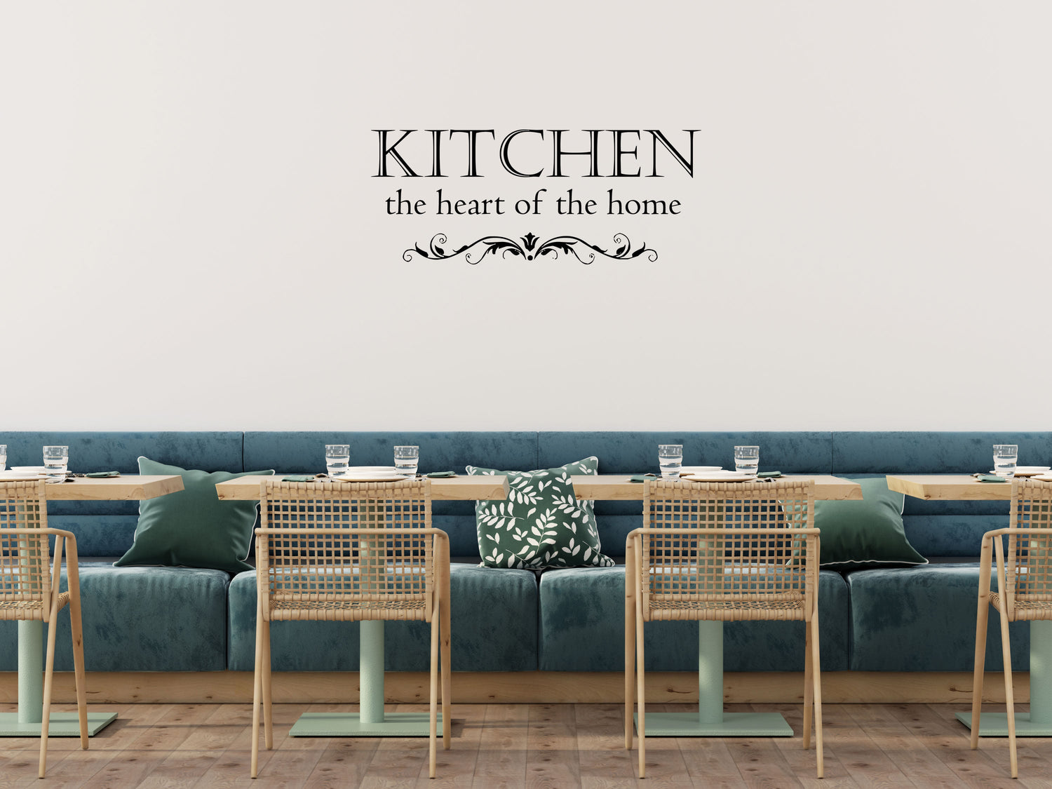 Kitchen The Heart Of The Home Vinyl Wall Decal Inspirational Wall Signs 