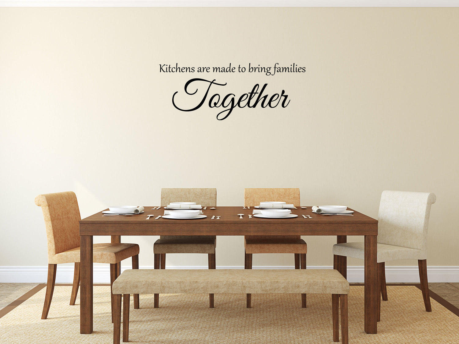 Kitchens Are Made To Bring Families Together Vinyl Wall Decal Inspirational Wall Signs 