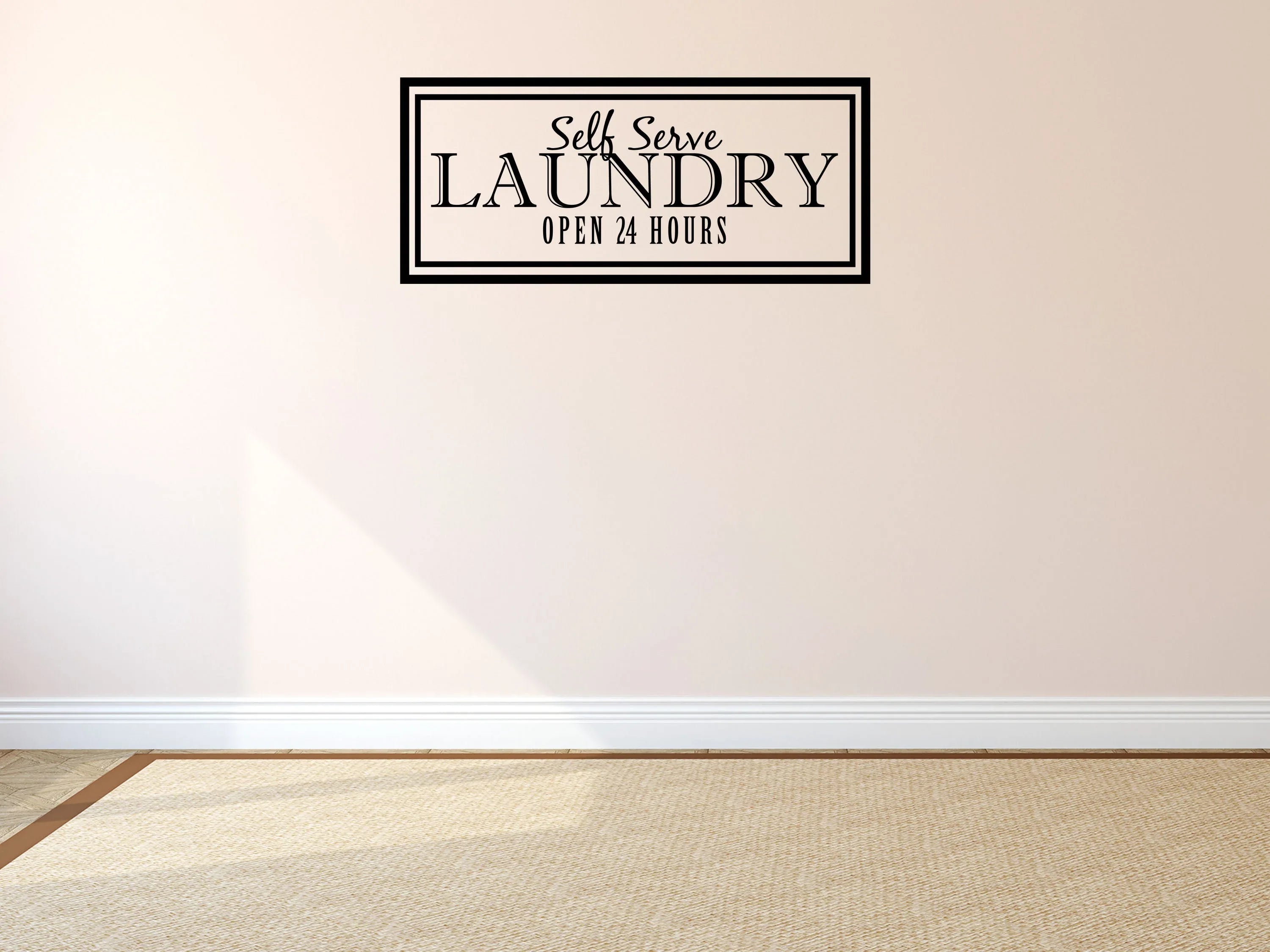LAUNDRY ROOM サイン 24時間営業 USA Laundry Decal Sign - Laundry