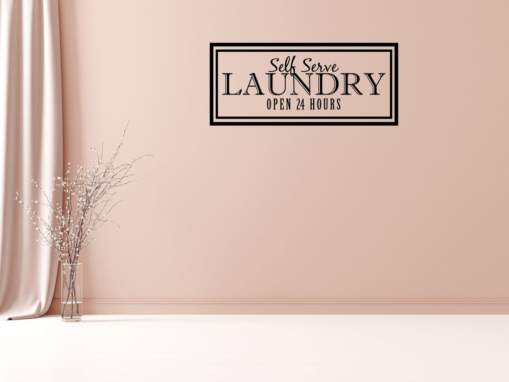 Laundry Decal Sign - Laundry Wall Sticker - Laundry Room Décor - Laundry Wall Art Décor Vinyl Wall Decal Inspirational Wall Signs 