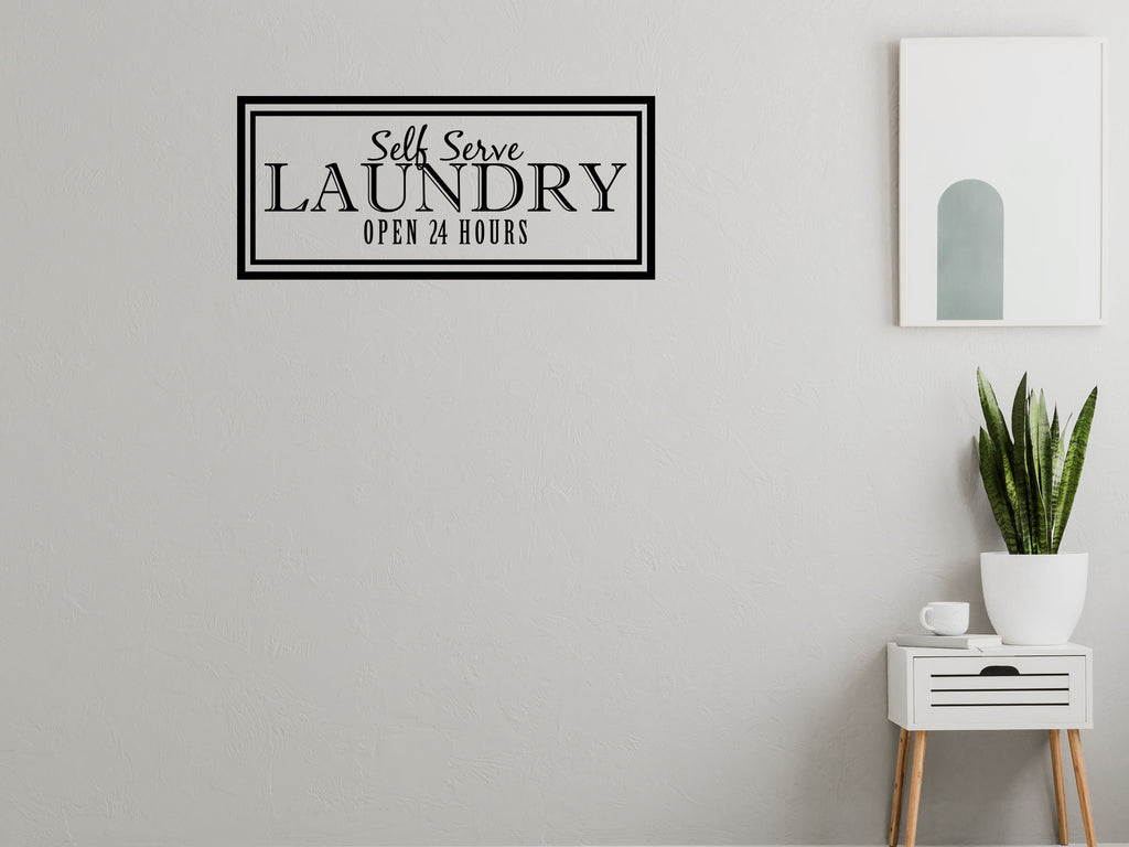 Laundry Decal Sign - Laundry Wall Sticker - Laundry Room Décor - Laundry Wall Art Décor Vinyl Wall Decal Inspirational Wall Signs 