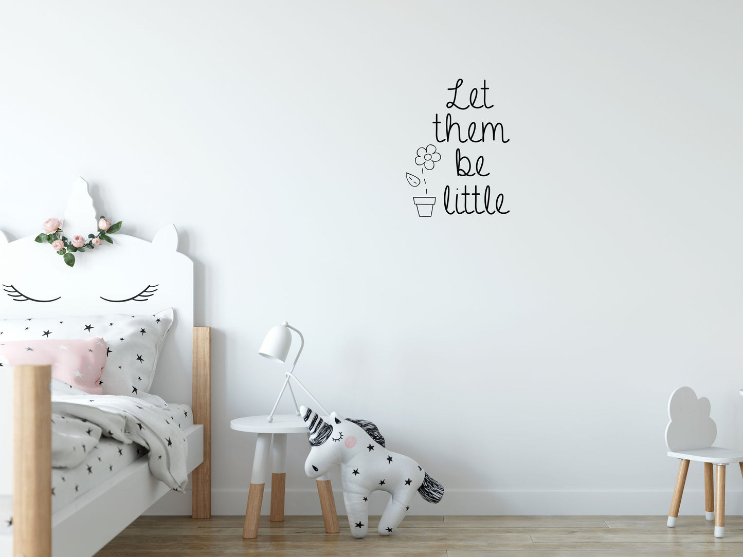 Let Them Be Little - Inspirational Wall Decals Vinyl Wall Decal Inspirational Wall Signs 