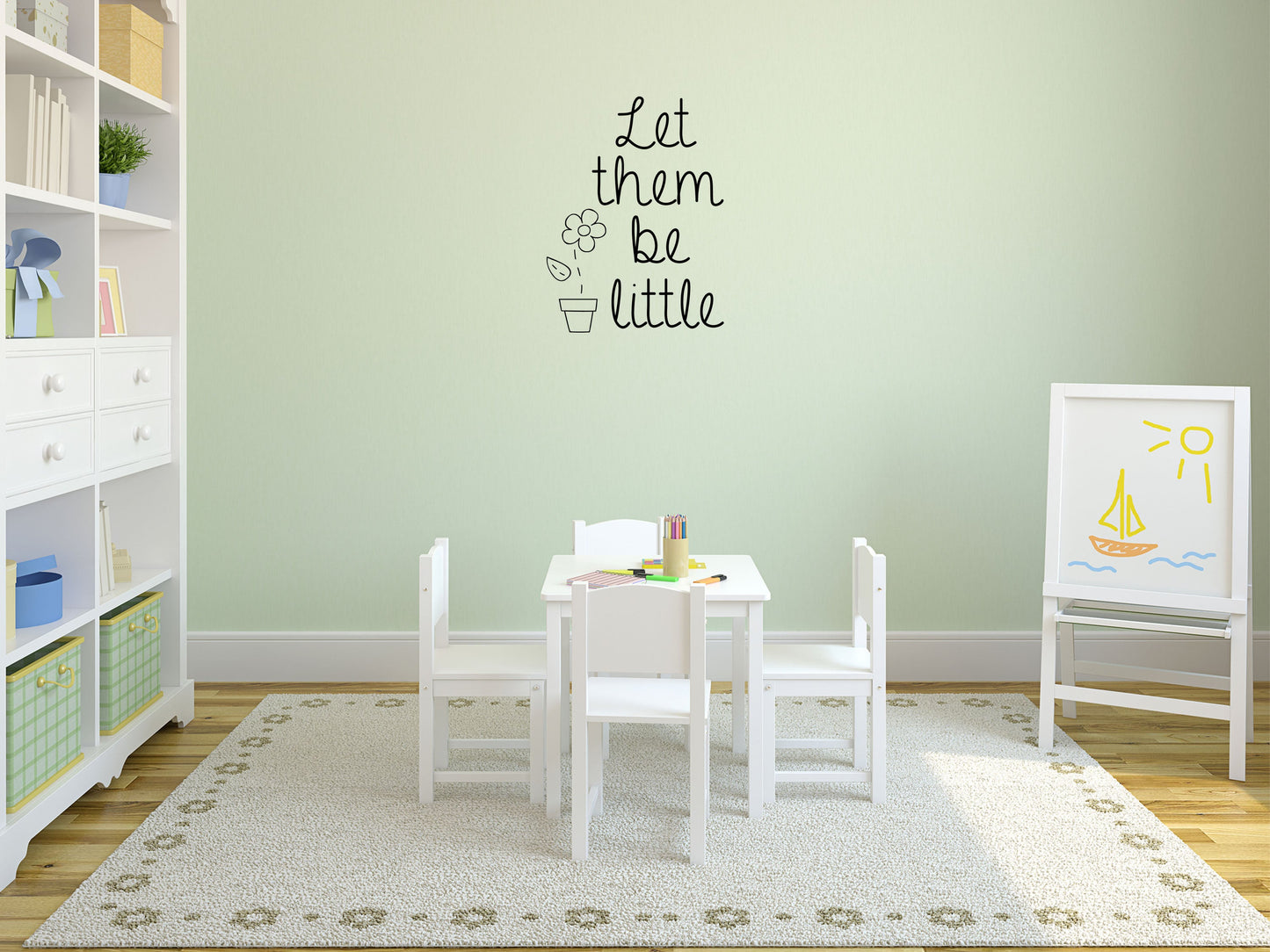 Let Them Be Little - Inspirational Wall Decals Vinyl Wall Decal Inspirational Wall Signs 
