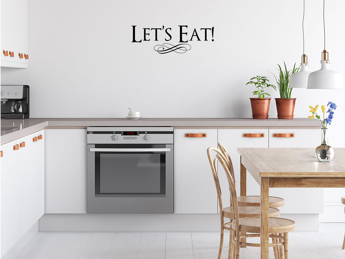 Let's Eat - Inspirational Wall Decals Vinyl Wall Decal Inspirational Wall Signs 