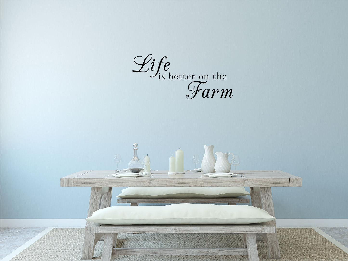 Life Is Better On The Farm Vinyl Wall Decal Inspirational Wall Signs 