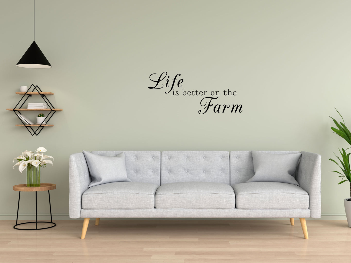 Life Is Better On The Farm Vinyl Wall Decal Inspirational Wall Signs 