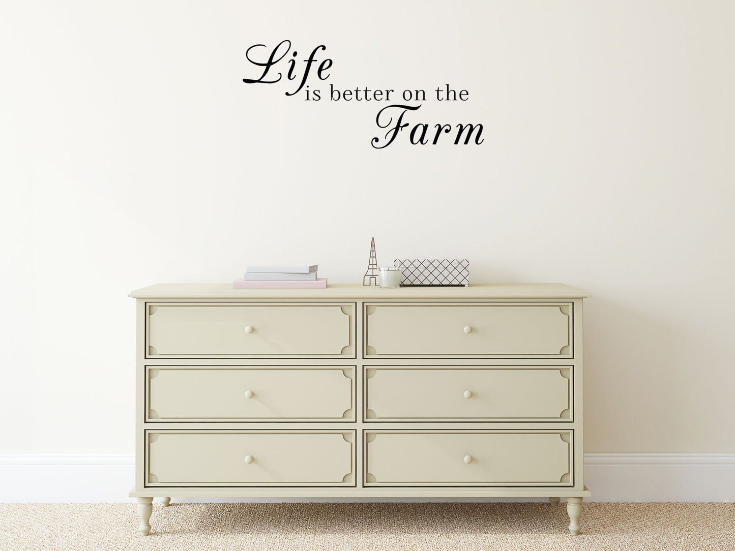 Life Is Better On The Farm Vinyl Wall Decal Inspirational Wall Signs 