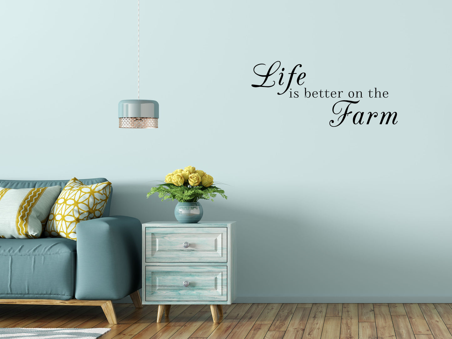 Life Is Better On The Farm Vinyl Wall Decal Inspirational Wall Signs 