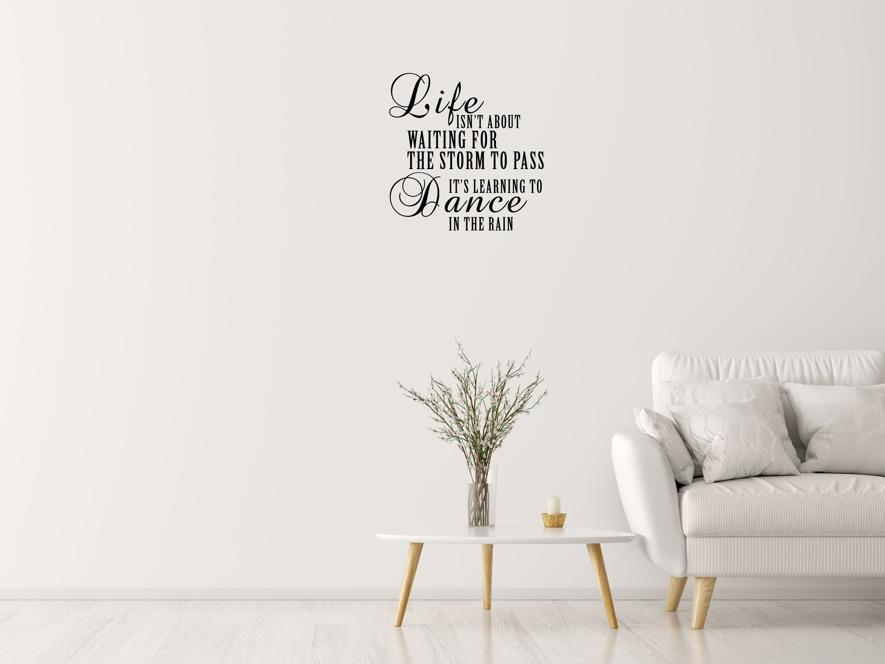 Life Isn't About Waiting For The Storm To Pass Vinyl Wall Decal For Bedroom Vinyl Wall Decal Inspirational Wall Signs 