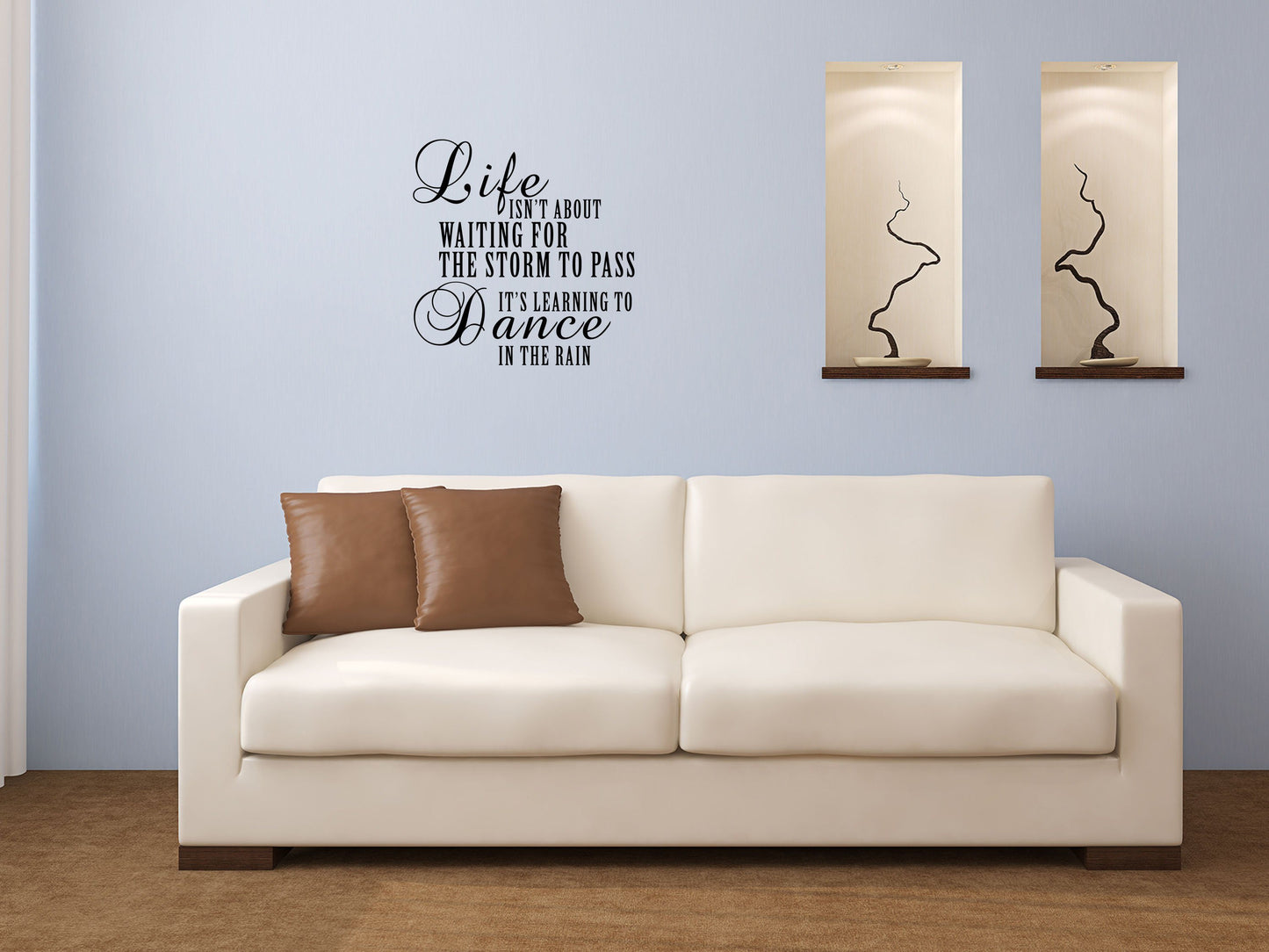 Life Isn't About Waiting For The Storm To Pass Vinyl Wall Decal For Bedroom Vinyl Wall Decal Inspirational Wall Signs 