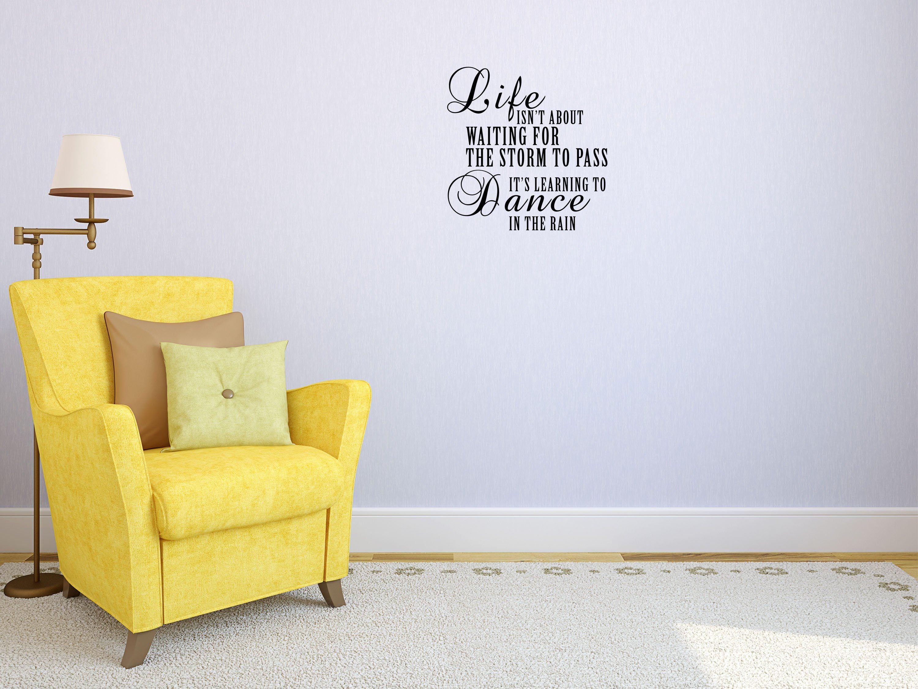 Life Isn't About Waiting For The Storm To Pass Vinyl Wall Decal For Bedroom Vinyl Wall Decal Inspirational Wall Signs 
