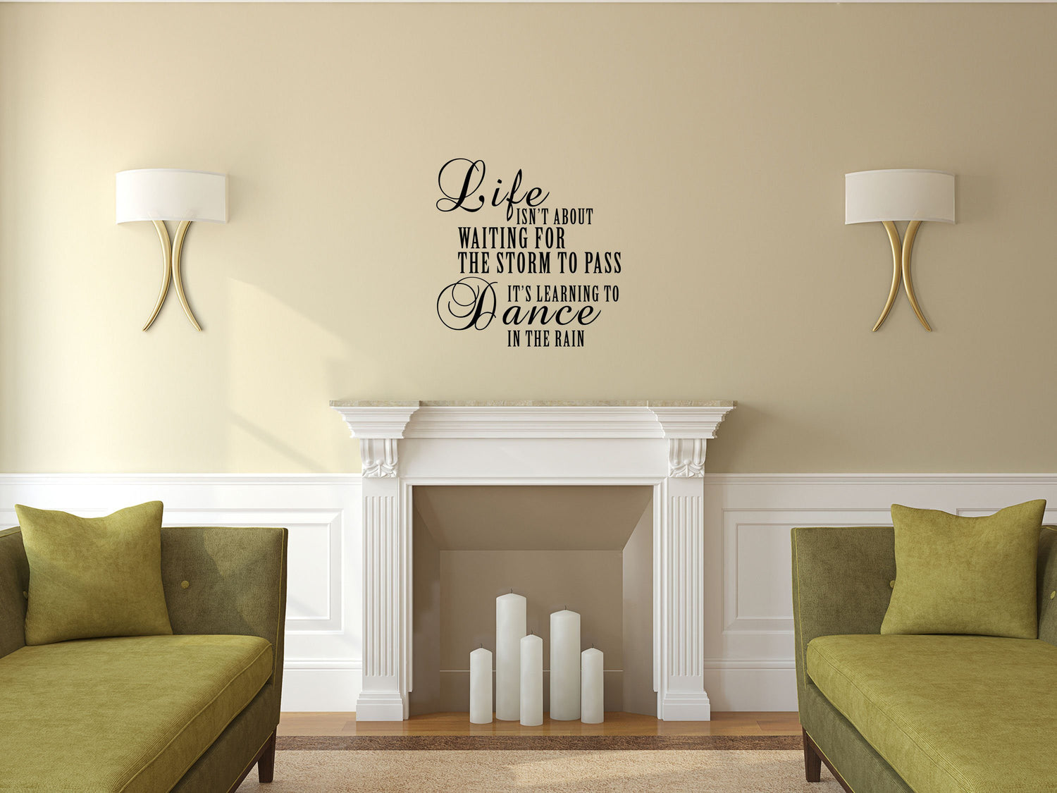 Life Isn't About Waiting For The Storm To Pass Vinyl Wall Decal For Bedroom Vinyl Wall Decal Inspirational Wall Signs 