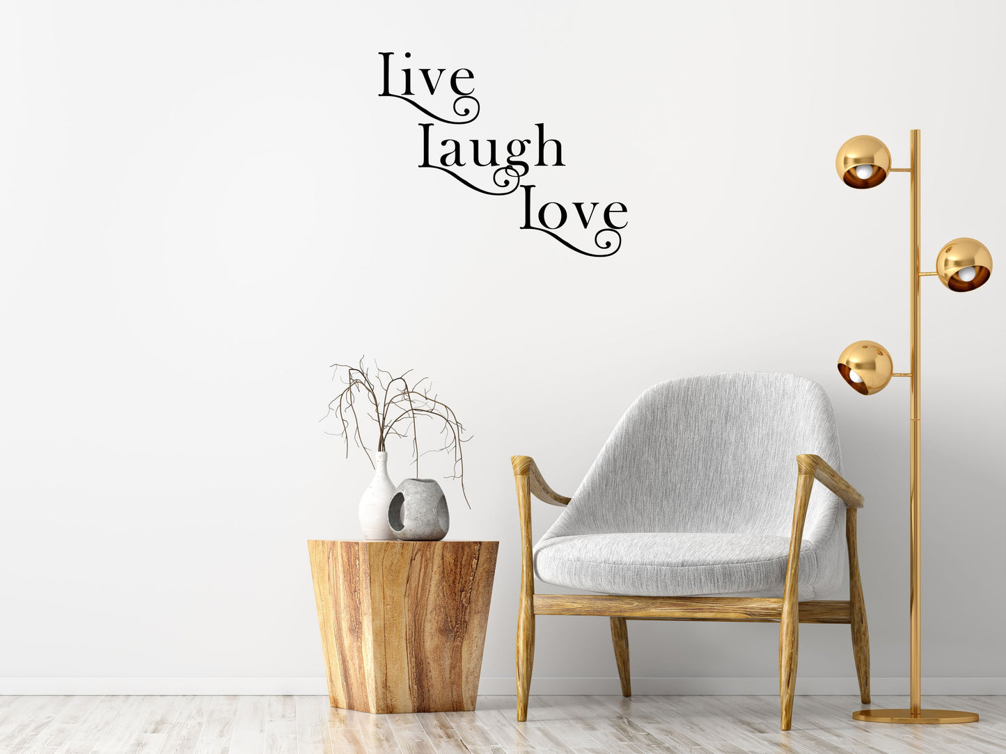 Live Laugh Love Vinyl Wall Decal Inspirational Wall Signs 