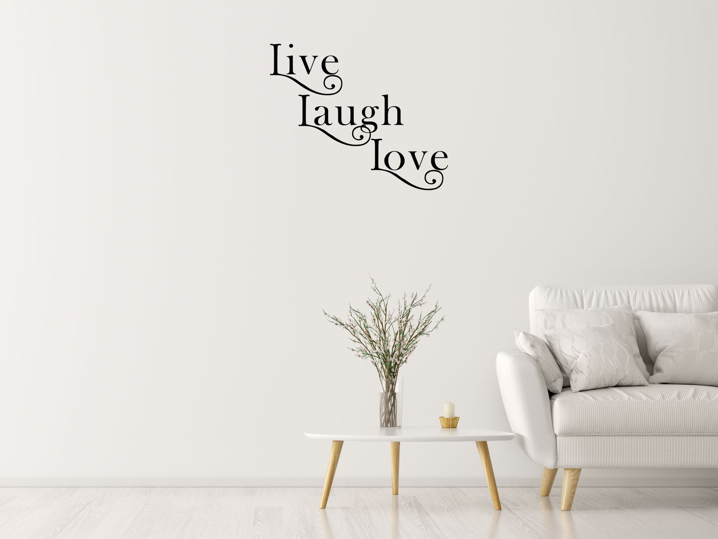 Live Laugh Love Vinyl Wall Decal Inspirational Wall Signs 