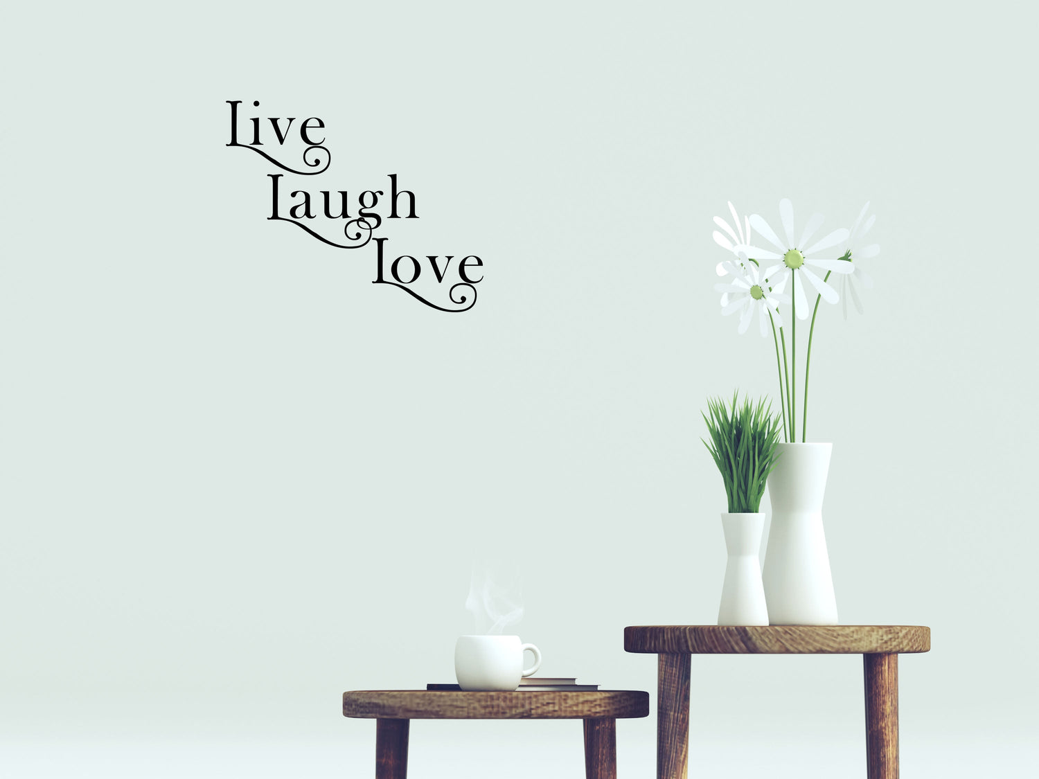 Live Laugh Love Vinyl Wall Decal Inspirational Wall Signs 