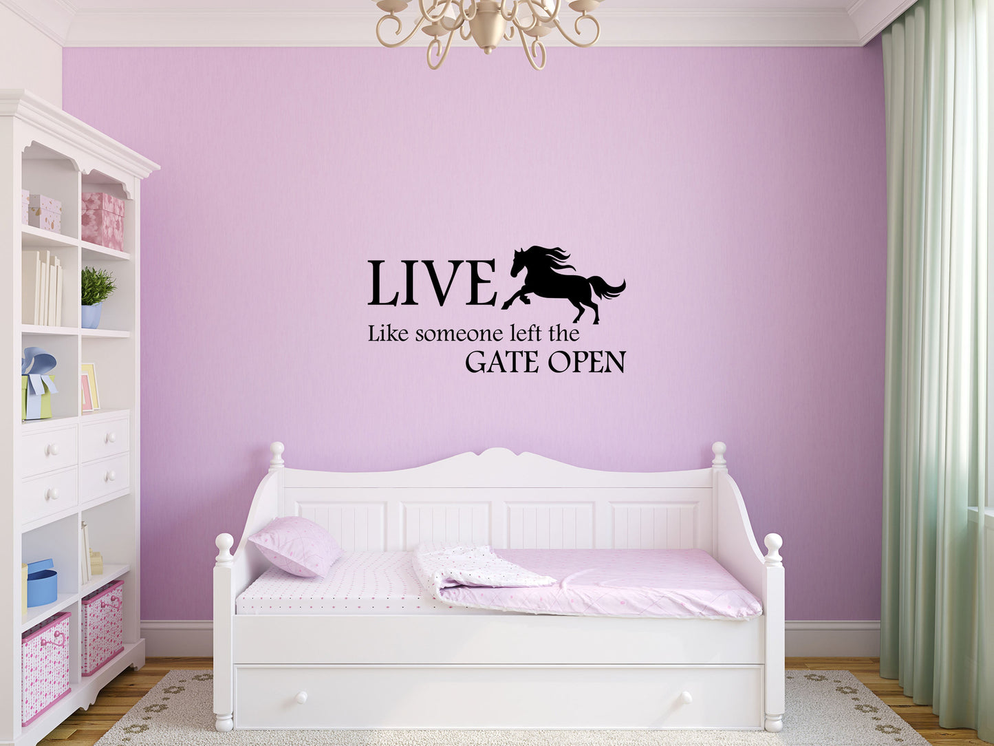 Live Like Someone Left The Gate Open Vinyl Wall Decal Inspirational Wall Signs 