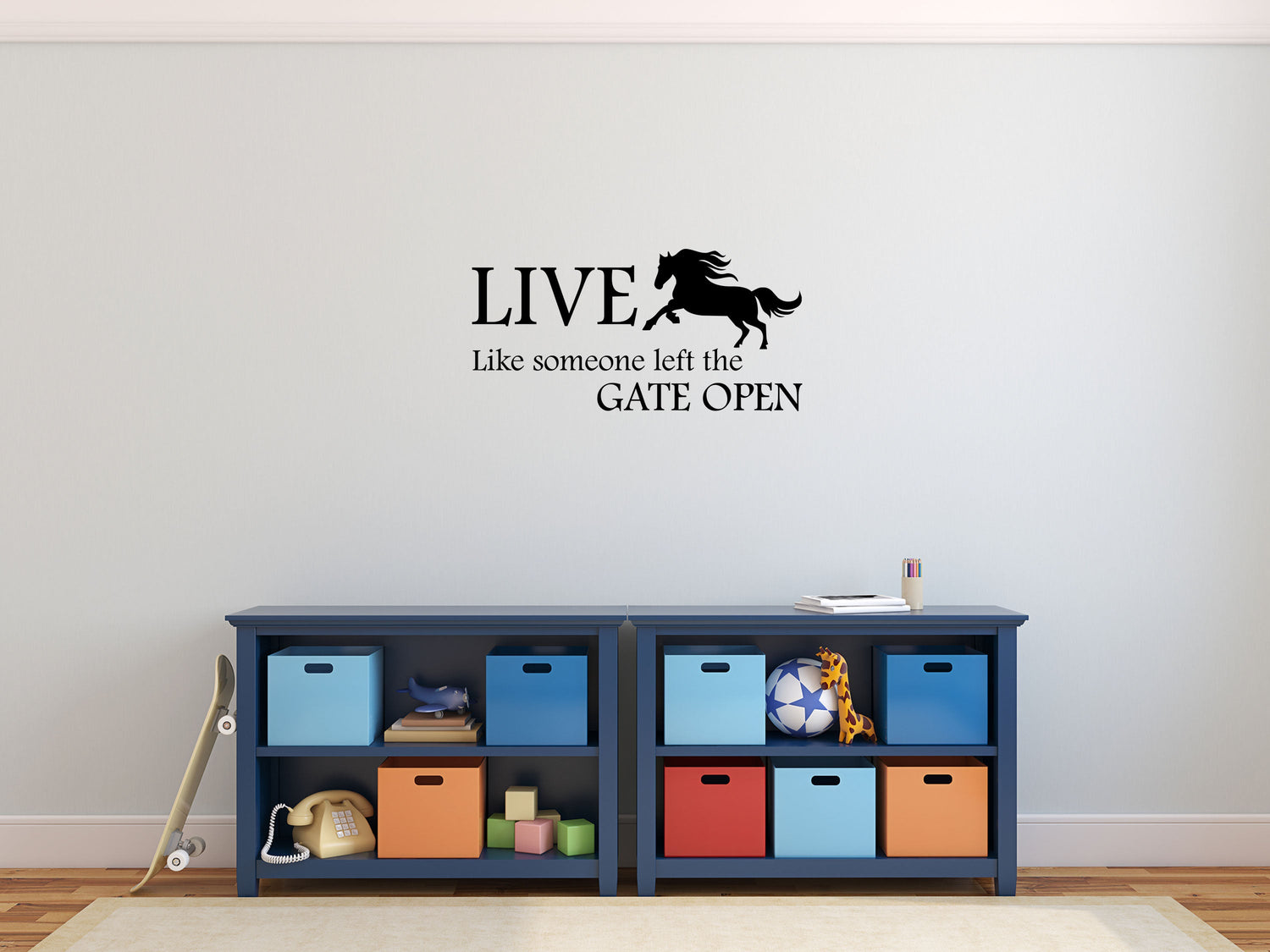 Live Like Someone Left The Gate Open Vinyl Wall Decal Inspirational Wall Signs 