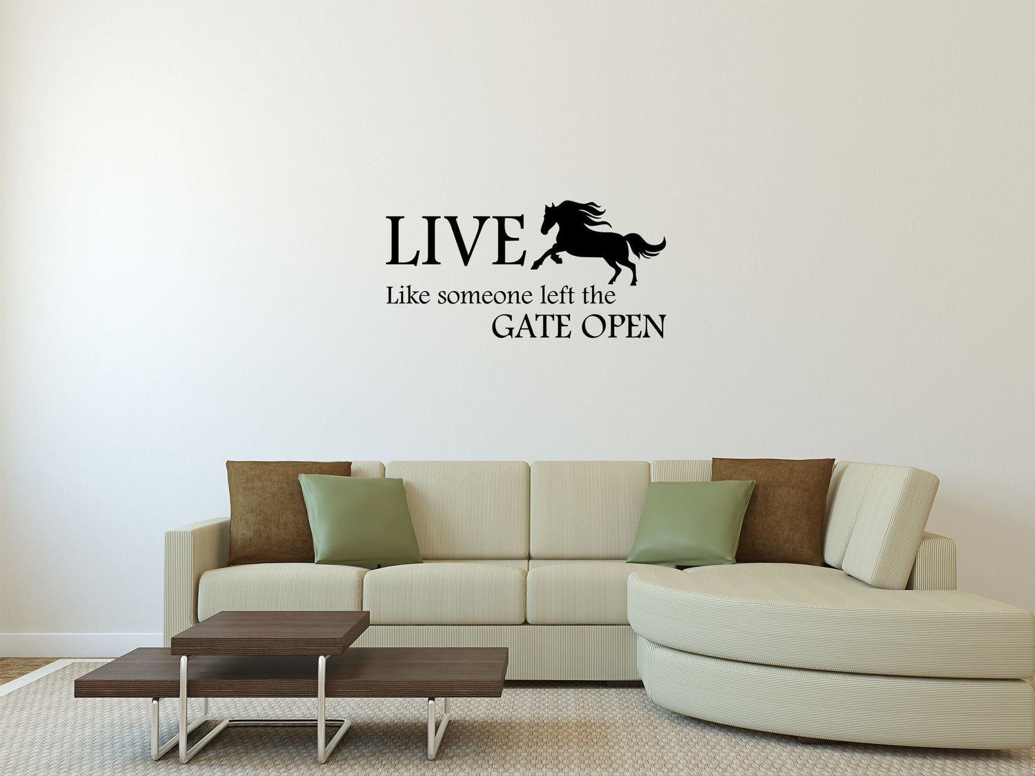Live Like Someone Left The Gate Open Vinyl Wall Decal Inspirational Wall Signs 