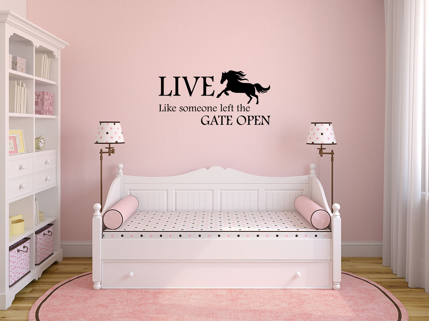 Live Like Someone Left The Gate Open Vinyl Wall Decal Inspirational Wall Signs 