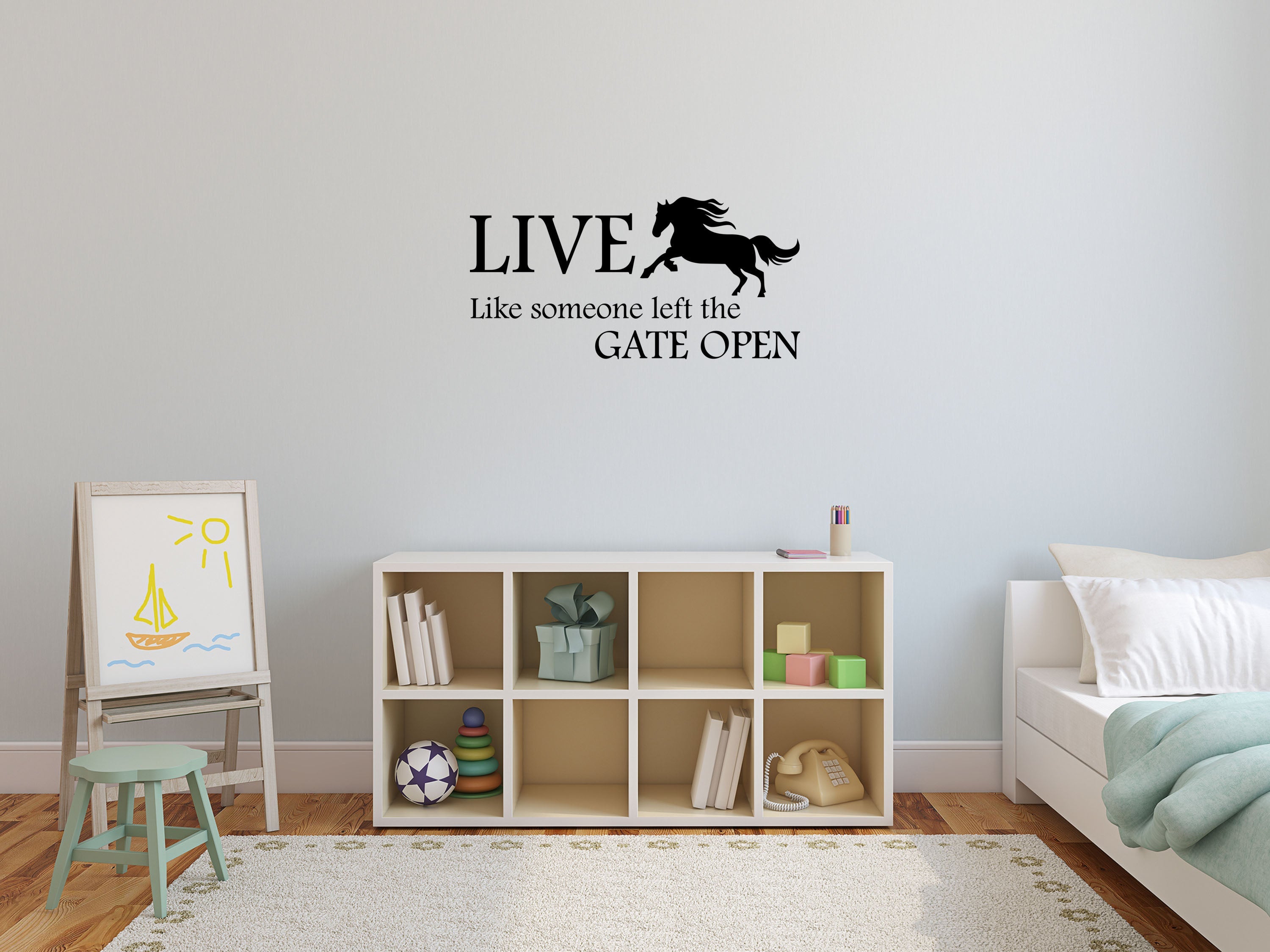 Live Like Someone Left The Gate Open Vinyl Wall Decal Inspirational Wall Signs 