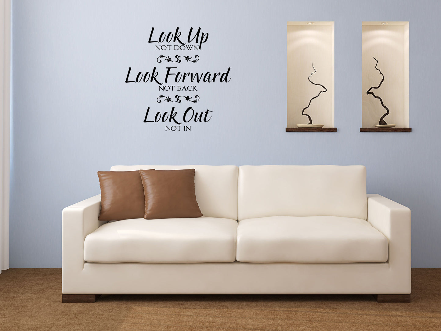 Look Up Not Down Decal Wall Decal Custom Wall Custom Quote Look Up Sign Inspirational Wall Decal - Wall Quote Decals - Wall Quotes Custom Vinyl Wall Decal Inspirational Wall Signs 